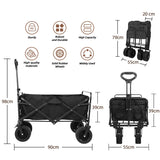 500lbs Heavy Duty Large Capacity folding Wagon