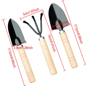 3Pcs Shovels Rake Wide Narrow