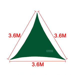 Dark Green Waterproof Sun Shade Sail Square Rectangle Triangle Garden Terrace Canopy Pool Shade Camp Hiking Yard Awning