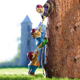 Crawling Gnome Resin Sculpture Courtyard Landscape Figurines Garden Tree Decoration Study Living Room Decoration Art Statue