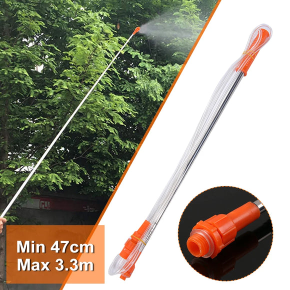 3.3m Retractable Spraying Rod Stainless Steel Extension Bar High Pressure Agricultural Pesticide Sprayer Garden Watering Tools