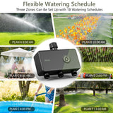 Diivoo WiFi Garden Watering Timers 1/2/3 Zone Drip Irrigation Indoor/Outdoor Programmable Controller Automatic Valve Alexa Voice