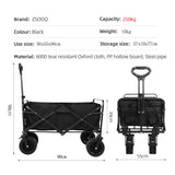 500lbs Heavy Duty Large Capacity folding Wagon