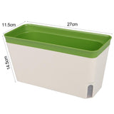 Double Layer Self Watering Plant Pot Durable Indoor Flower Planter Box Modern Stylish Indoor for Flowers