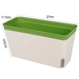 Double Layer Self Watering Plant Pot Durable Indoor Flower Planter Box Modern Stylish Indoor for Flowers