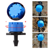 Adjustable 8 hole Drippers 1/4'' Micro Drip Sprinkler Emitter Garden Irrigation Nozzle Balcony Yard Greenhouse Watering Tool