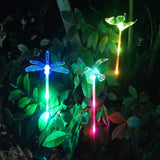 Solar Powered Garden Light LED Butterfly Dragonfly Bird Shape Landscape Light Outdoor Waterproof Decorative Light For Lawn Patio