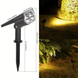 2/7LED Solar Outdoor Light Solar Spot Light Waterproof Yard Landscape Lighting Wall Lights Pathway Garden Decoration Light