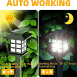 2/4/6/8/10/12Pcs Solar LED Pathway Lights Outdoor