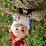 Crawling Gnome Resin Sculpture Courtyard Landscape Figurines Garden Tree Decoration Study Living Room Decoration Art Statue