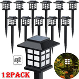 2/4/6/8/10/12Pcs Solar LED Pathway Lights Outdoor