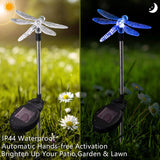 Solar Powered Garden Light LED Butterfly Dragonfly Bird Shape Landscape Light Outdoor Waterproof Decorative Light For Lawn Patio