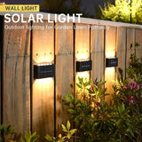 LED Solar Wall Lamp Solar Powered LED Light Outdoor Waterproof Up and Down Luminous Lighting for Garden Fence Decor Solar Light