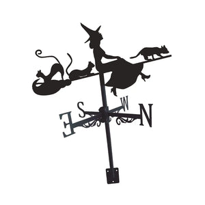 Metal Weathervane Roof Mount Weather Vane Outdoor Scene Retro Cat Weathervane for Patio Outdoor Garden Decoration