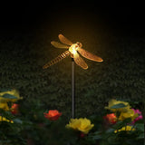 Solar Powered Garden Light LED Butterfly Dragonfly Bird Shape Landscape Light Outdoor Waterproof Decorative Light For Lawn Patio