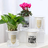 Lazy Flower Pot Automatic Water-Absorbing Flowerpot Transparent Plastic Self Watering Planter Plants Nursery Pods Flower Pot FU