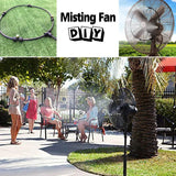 DIY Outdoor Nebulizer Garden Sprayer Misting Cooling System 33FT Misting Line12 Brass Mist Nozzles For Patio Terrace Greenhouse