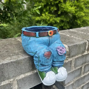 Jeans Pants Shape Flower Pot