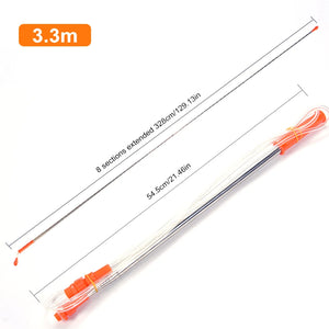 3.3m Retractable Spraying Rod Stainless Steel Extension Bar High Pressure Agricultural Pesticide Sprayer Garden Watering Tools