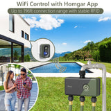 Diivoo WiFi Garden Watering Timers 1/2/3 Zone Drip Irrigation Indoor/Outdoor Programmable Controller Automatic Valve Alexa Voice