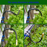 50pcs Free Shipping Free Bending Mist Nozzle Universal Spray Nozzle Straight Push Lock Joint Garden Humidification Sprayer