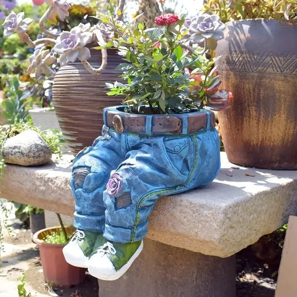 Jeans Pants Shape Flower Pot