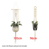 Vertical Garden Plant Hanging Rope Macrame Hanger Flower Net Pot Baskets Wall Handmade Cotton Rope for Home New Year Decoration