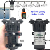 DIY Quiet Misting Cooling System Kits with DC24V Quiet Water Pump Fog Nozzle Sprayer for Patio, Garden,Greenhouse, Backyard