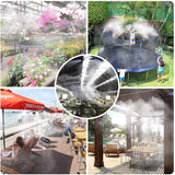 DIY Outdoor Nebulizer Garden Sprayer Misting Cooling System 33FT Misting Line12 Brass Mist Nozzles For Patio Terrace Greenhouse