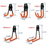 5 Size Heavy Duty Metal Hook Garage Organizer Wall Mount  Anti-slip Bicycle Hanger Hooks Storage Hook For Ladders Garden Tool