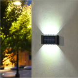 LED Solar Wall Lamp Solar Powered LED Light Outdoor Waterproof Up and Down Luminous Lighting for Garden Fence Decor Solar Light