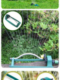 Automatic Watering System for Lawns and Agriculture - 15 Hole Swivel Nozzle Sprinkler with 120° Rotation for Maximum Coverage