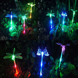 Solar Powered Garden Light LED Butterfly Dragonfly Bird Shape Landscape Light Outdoor Waterproof Decorative Light For Lawn Patio