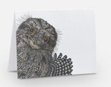 Tawny Frogmouth greeting card by Samara Dixon