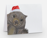 Willow Santa Christmas Card by Samara Dixon