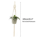 Vintage Macrame Hanging Baskets Cotton Handmade Flowerpot Net Plant Hanger Holder Hanging Flowerpot Basket Pots Holder