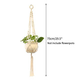 Vintage Macrame Hanging Baskets Cotton Handmade Flowerpot Net Plant Hanger Holder Hanging Flowerpot Basket Pots Holder