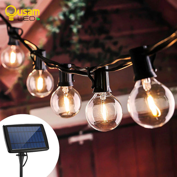 Solar Lights Outdoor Garden Solar Lamp for Outdoor Decor G40 Bulb with Solar Panel Wedding Decoration Camping Lighting