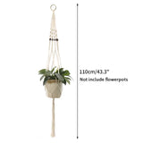 Vintage Macrame Hanging Baskets Cotton Handmade Flowerpot Net Plant Hanger Holder Hanging Flowerpot Basket Pots Holder