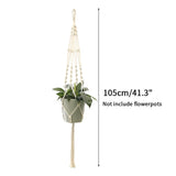 Vintage Macrame Hanging Baskets Cotton Handmade Flowerpot Net Plant Hanger Holder Hanging Flowerpot Basket Pots Holder