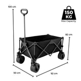 KILIROO Folding Wagon Trolley Cart (Black)